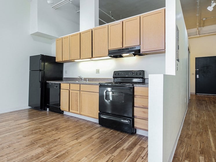 Denver Building Housing Kitchen Featuring black appliances